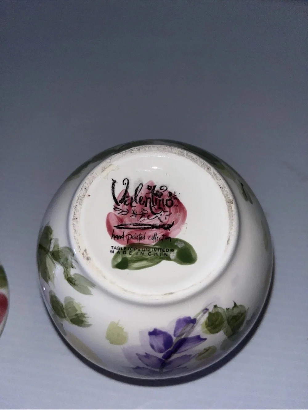 Hand-Painted Floral Ceramic Sugar, Creamer & Shakers Set - Multicolor